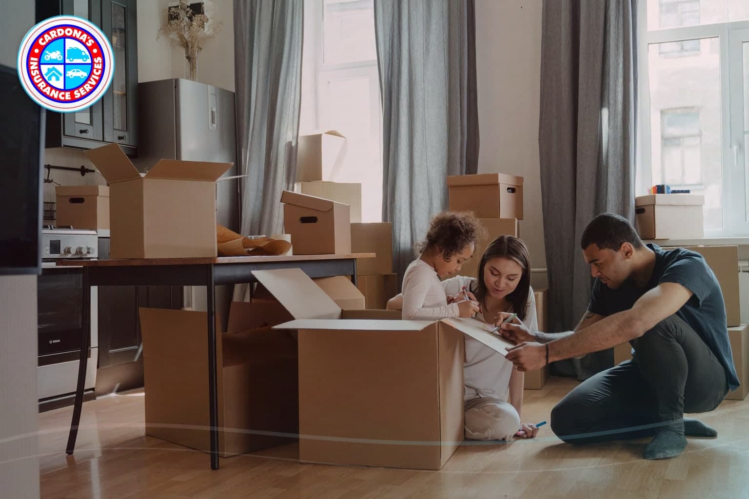 Home insurance planning table with family property checklist