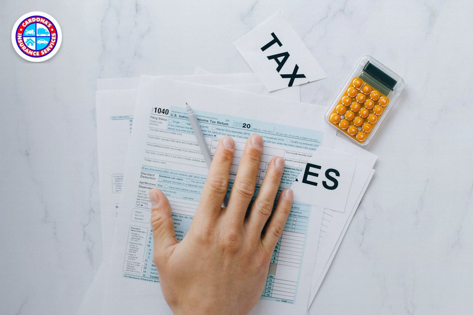 Receipts, mileage notes, and tax folders organized for midyear review